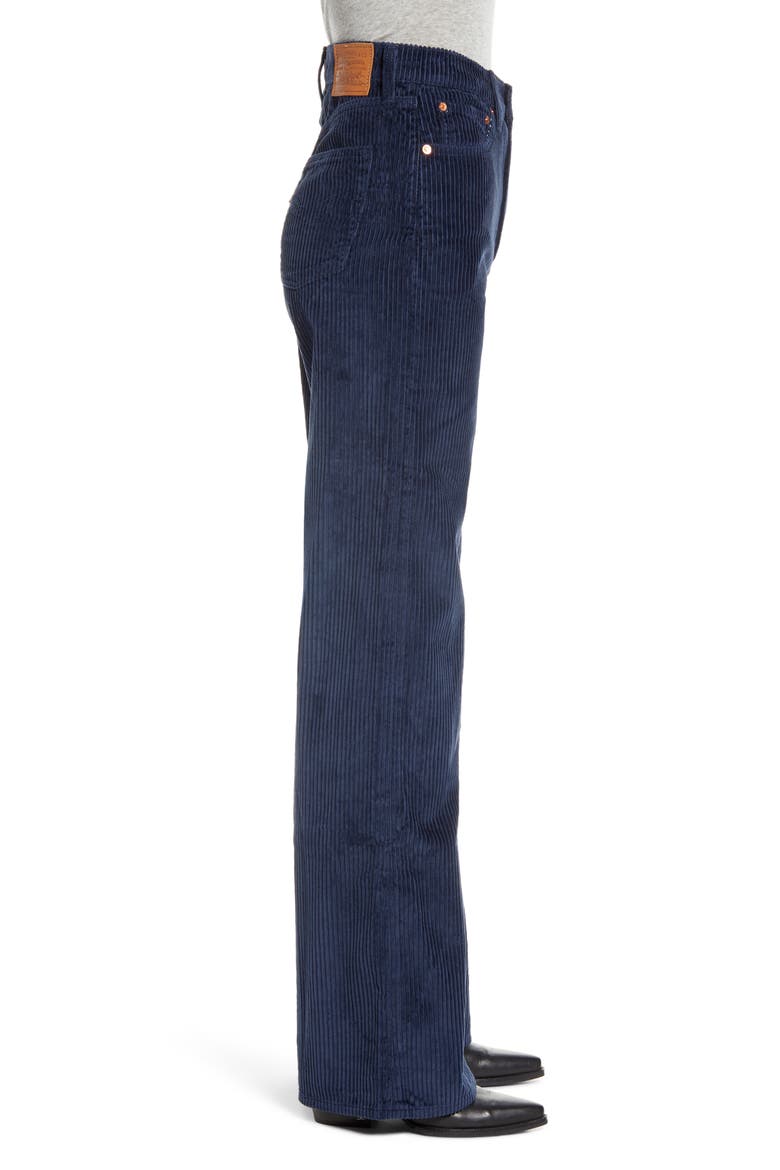 Levi's® Ribcage Wide Leg Corduroy Pants, Alternate, color, NAVY BLUE CORD