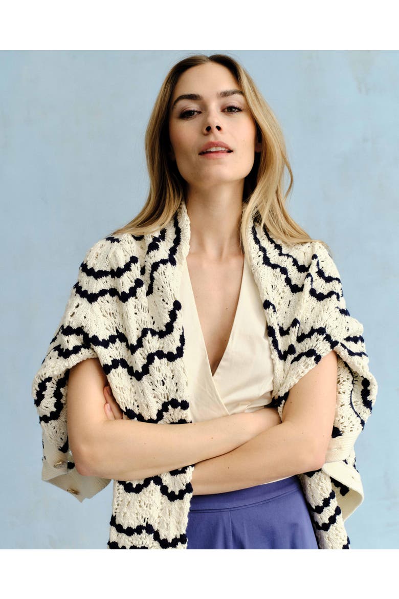 Hadwen Pointelle Cardigan, Alternate, color, Blue