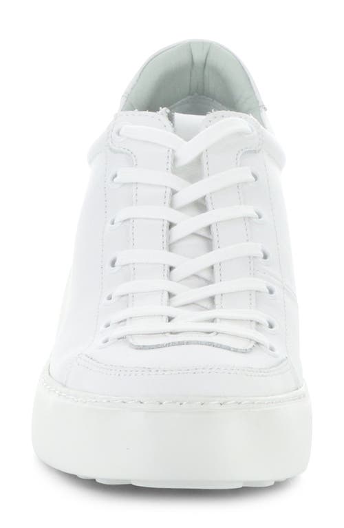 Shop Fly London Dufy Platform Wedge Sneaker In White