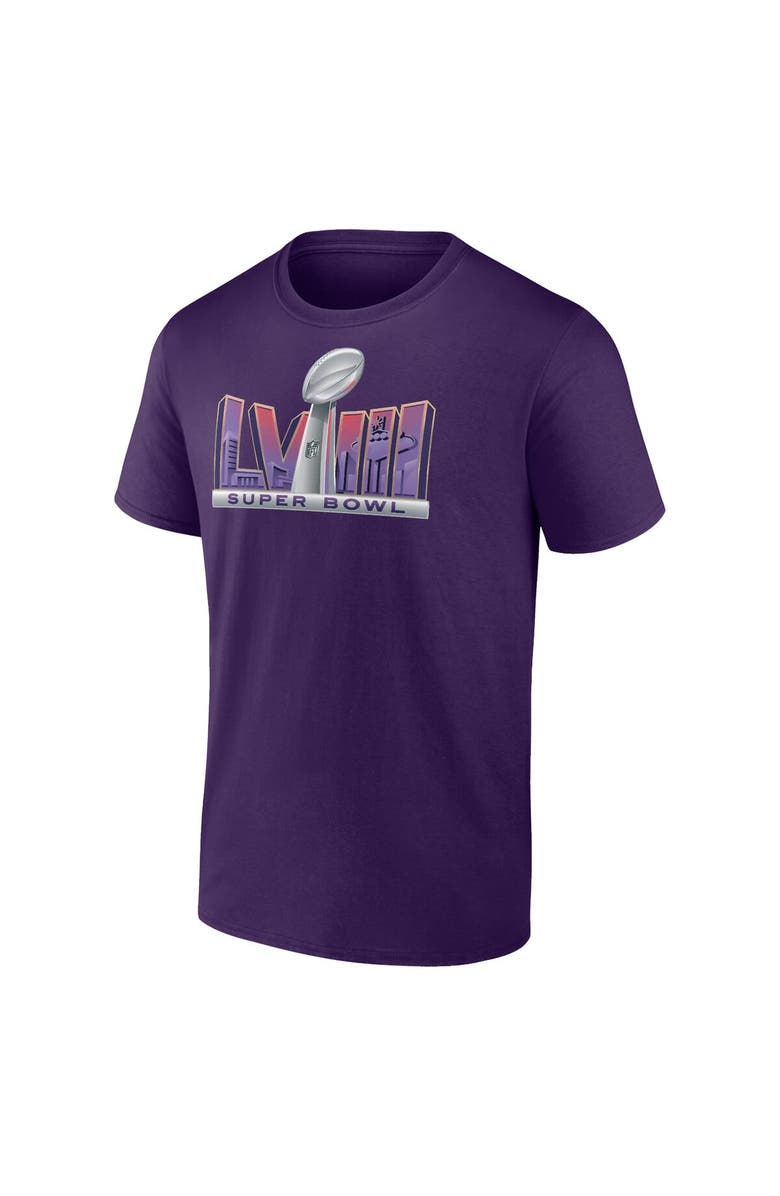 FANATICS Men's Fanatics Branded Purple Super Bowl LVIII Trophy Dimension T-Shirt, Alternate, color, 