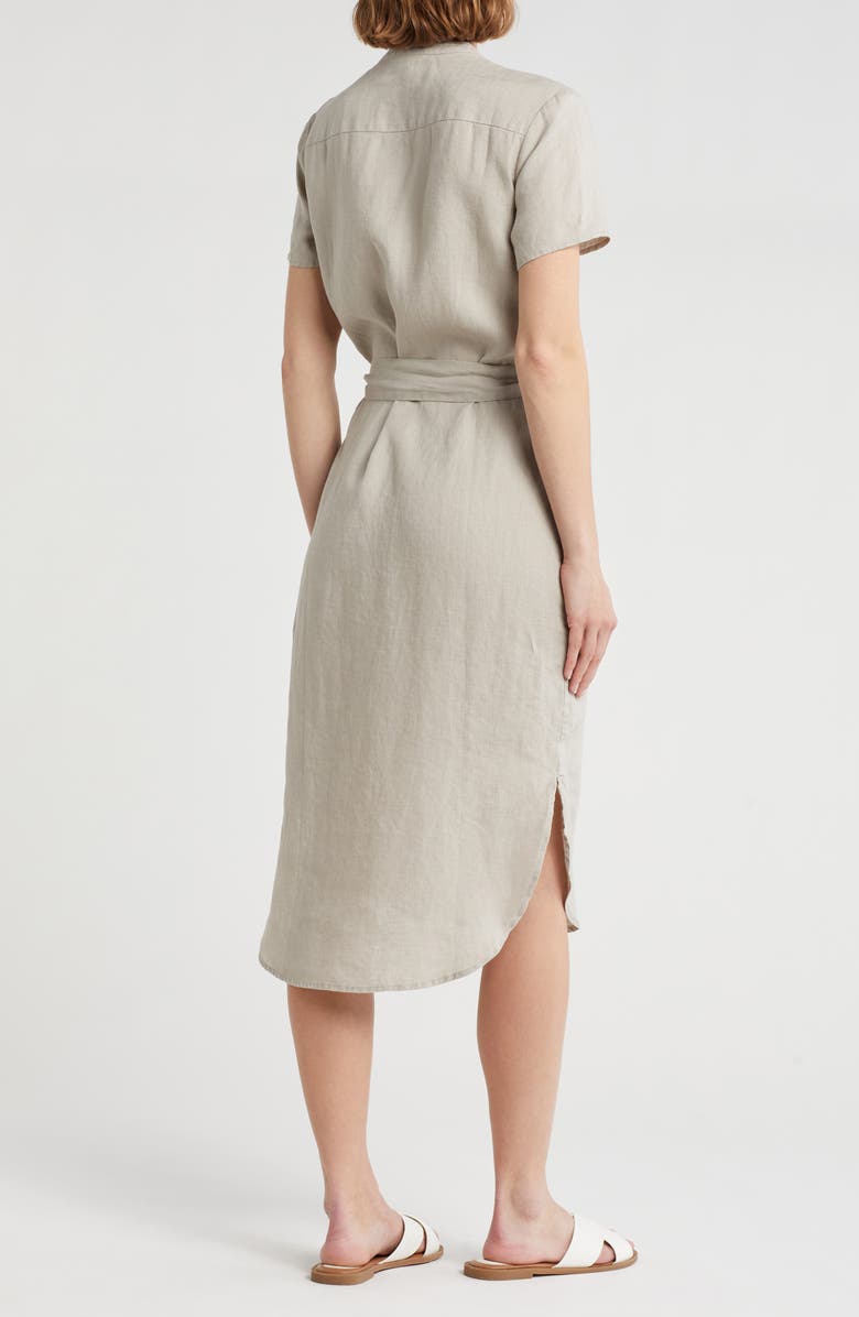 James Perse Elongated Tie Waist Shirtdress, Alternate, color, Mineral
