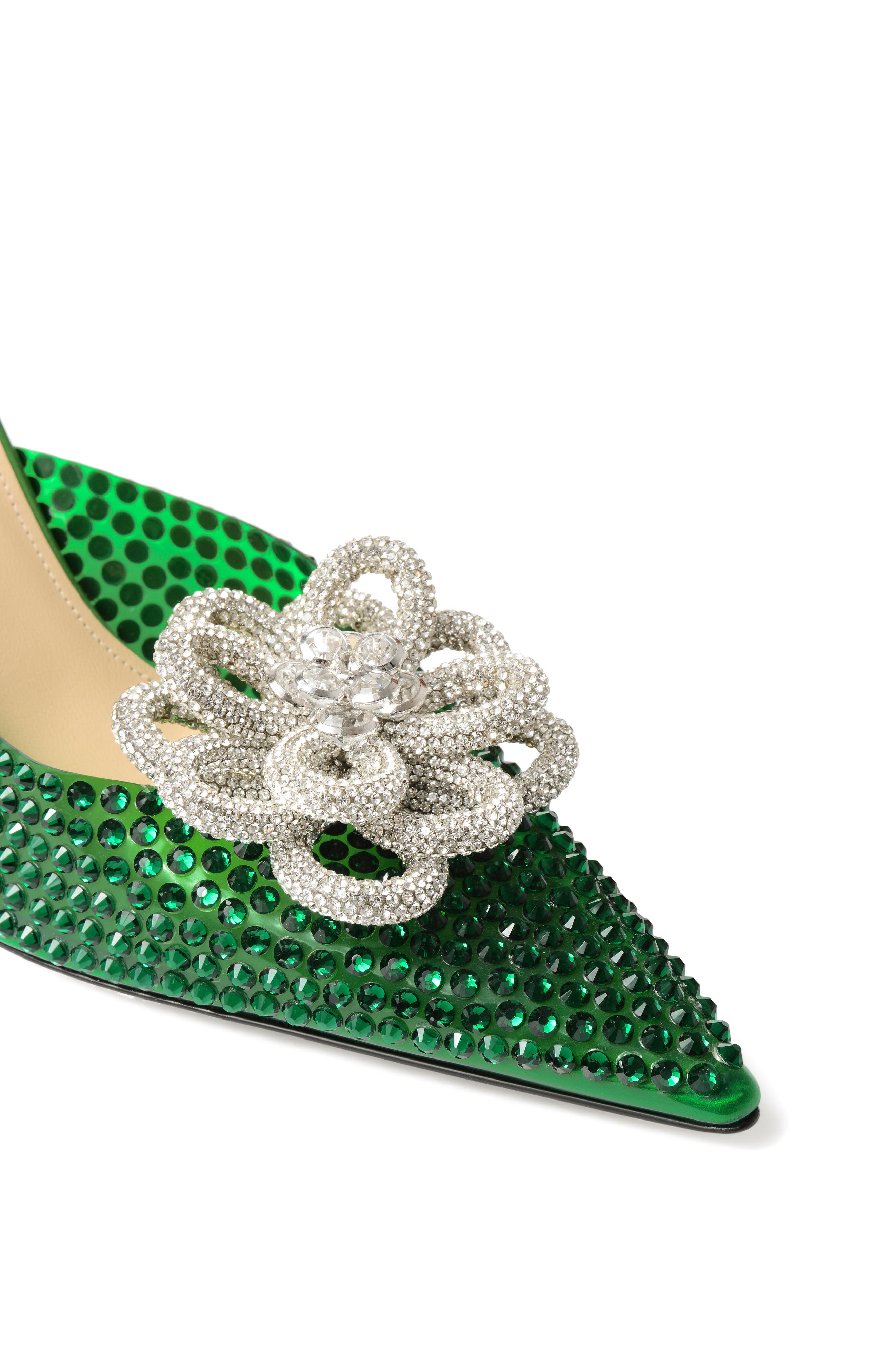 Mach & Mach Carrie Crystal Flower Pointed Toe Mule, Alternate, color, 