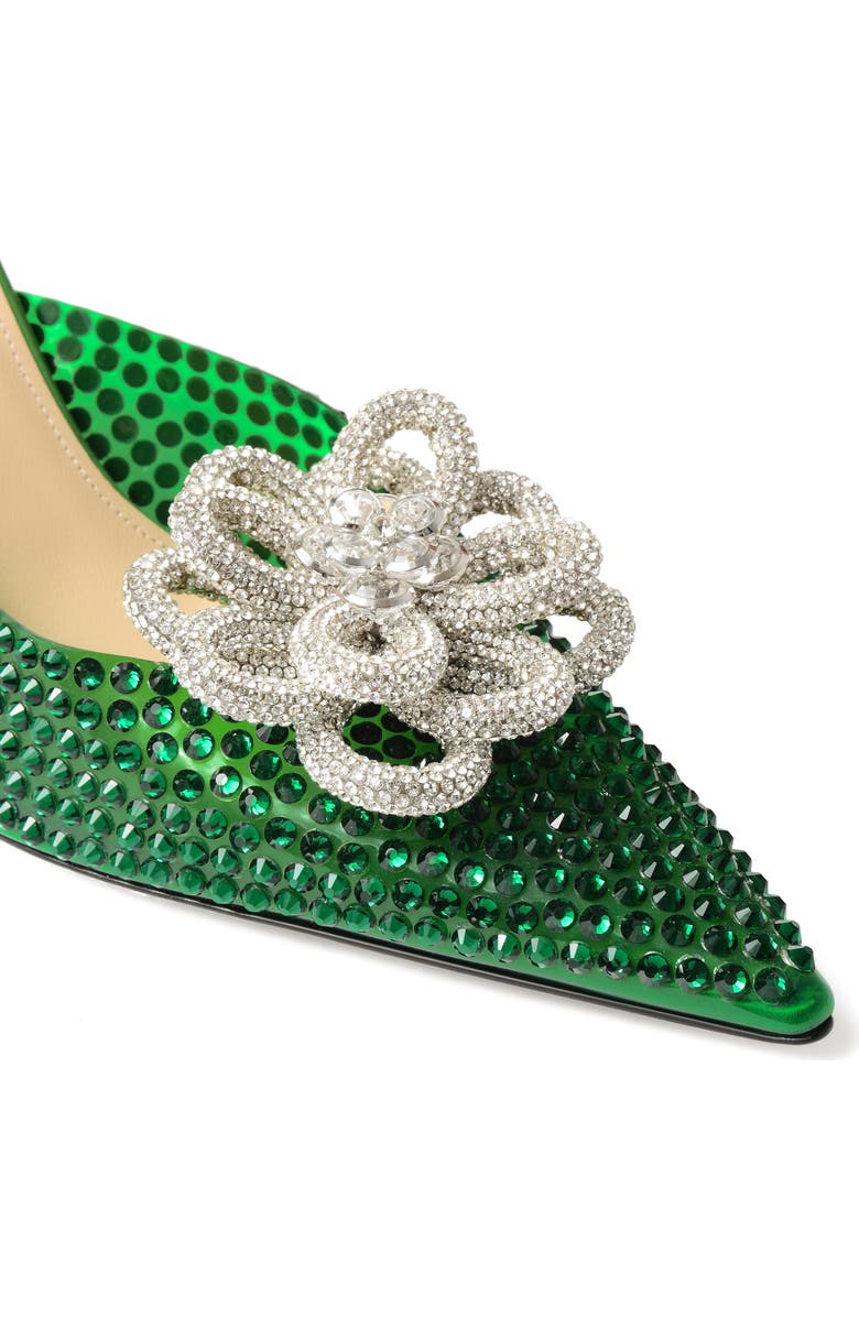 Mach & Mach Carrie Crystal Flower Pointed Toe Mule, Alternate, color,