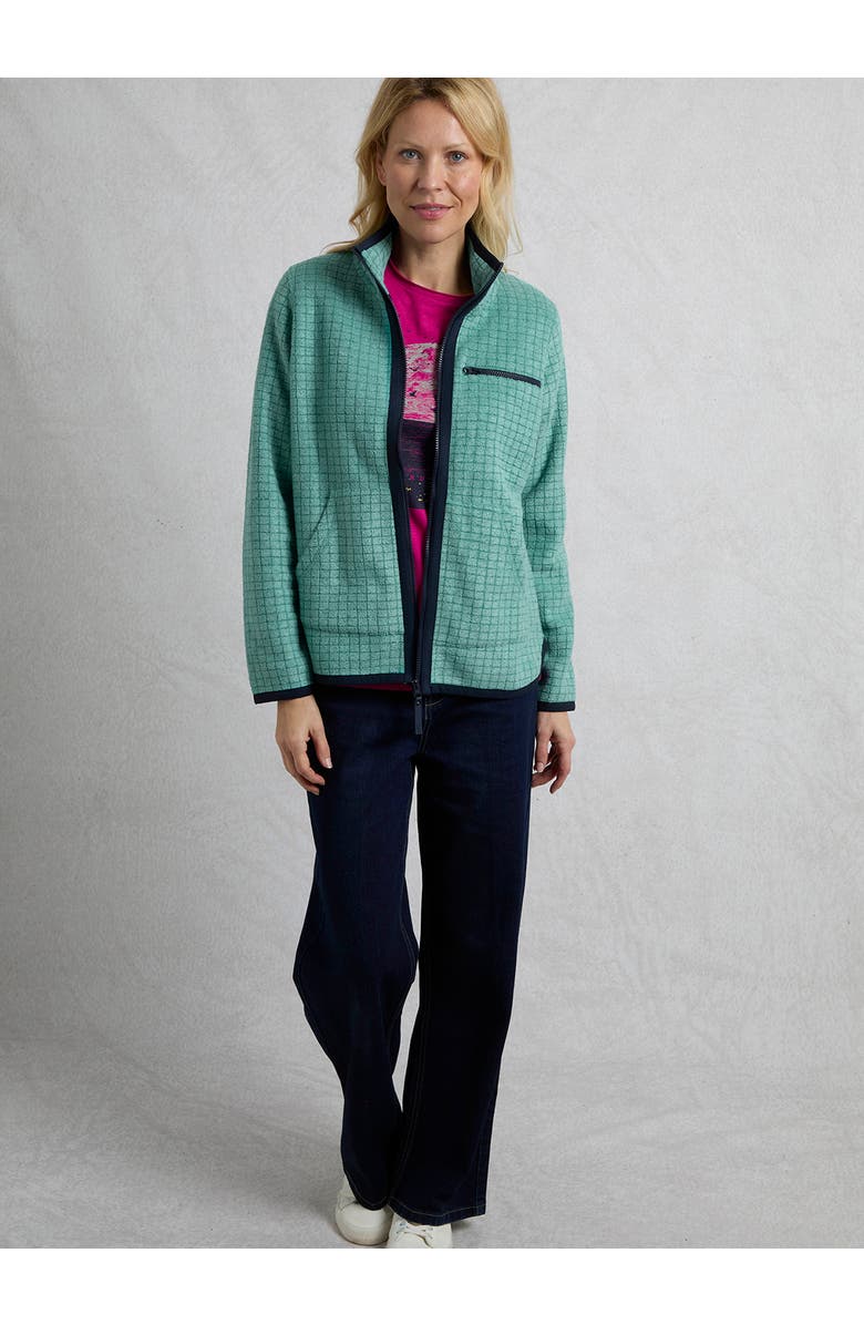 Weird Fish Tilly 1/4 Zip Grid Fleece, Alternate, color, Viridis