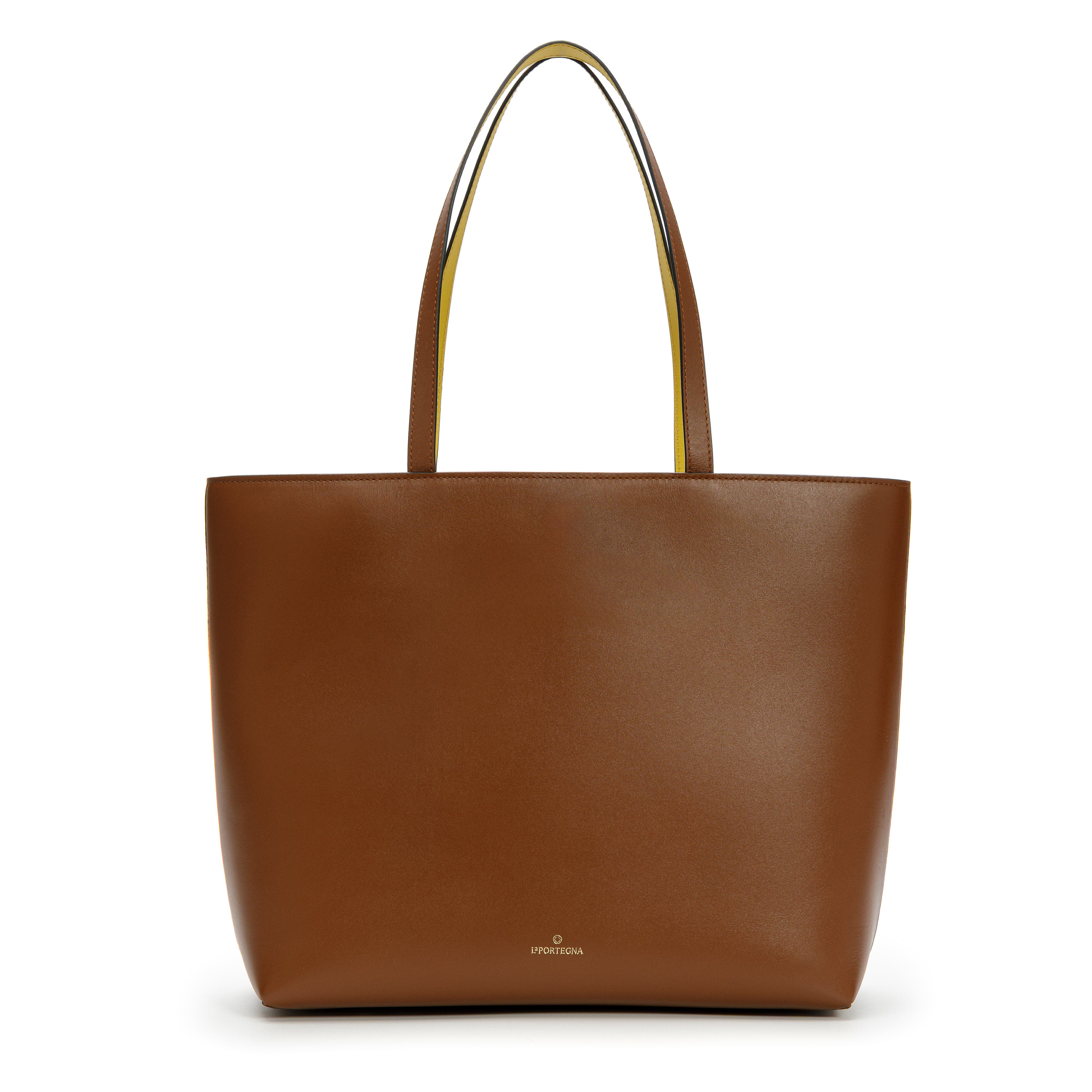 LA PORTEGNA Olivia Tote Vegetable Tanning, Main, color, Brown