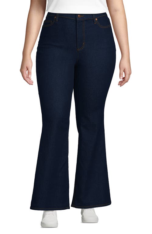 Lands' End Denim High Rise Skinny Flare Jeans In River Rinse