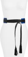 Raina Tassel Leather Wrap Belt