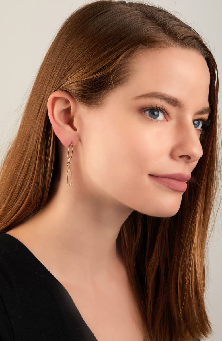 Bony Levy Ofira 14K Gold Elongated Link Drop Earrings, Alternate, color, 