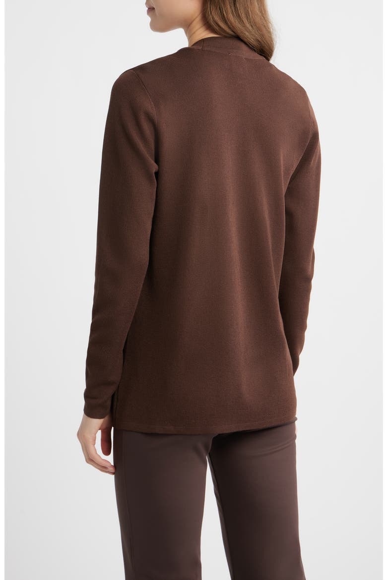 Malibu Open Front Cardigan, Alternate, color, DARK CHOCOLATE
