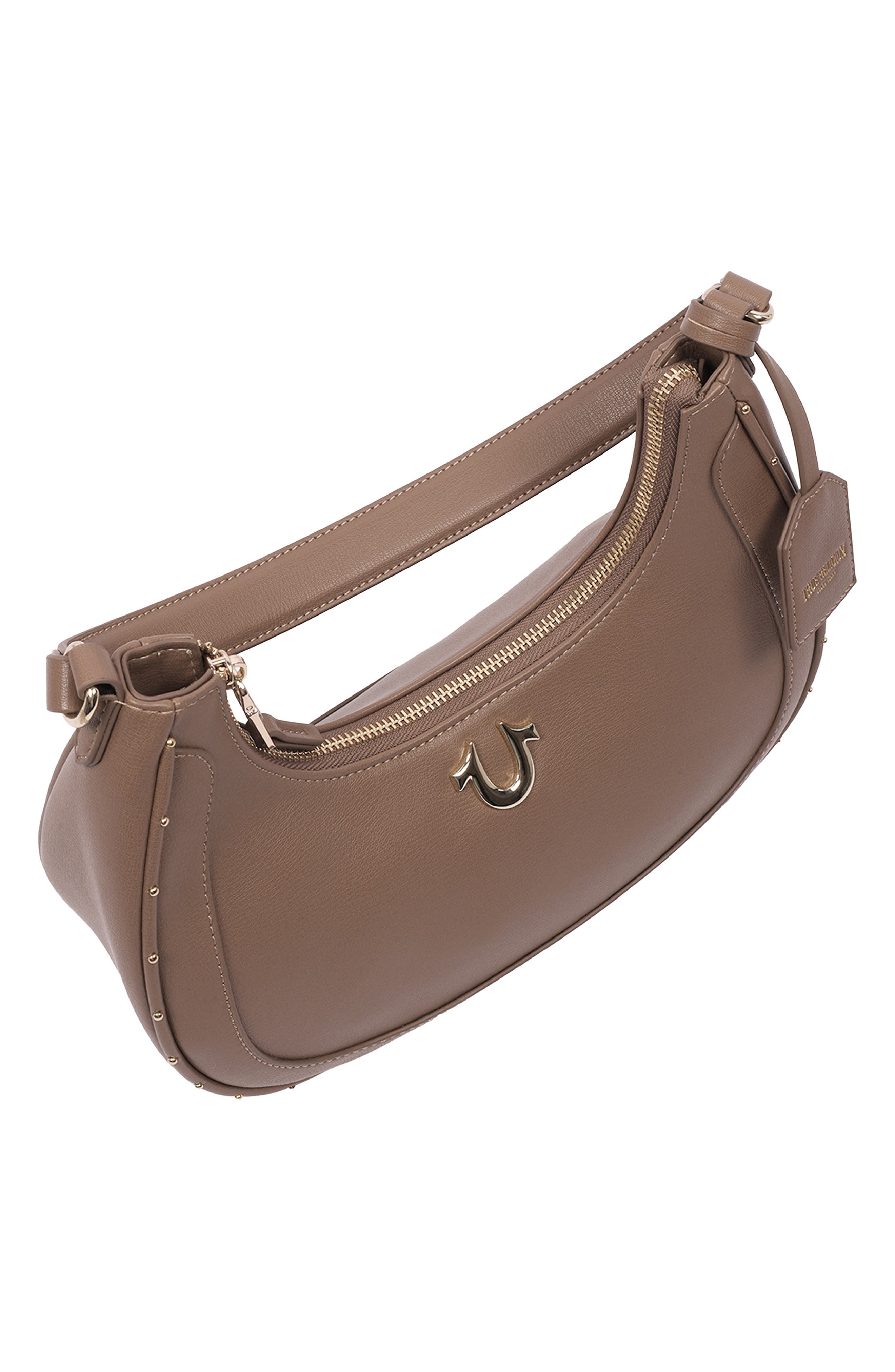 True Religion Crescent Shoulder Bag, Alternate, color, Brown