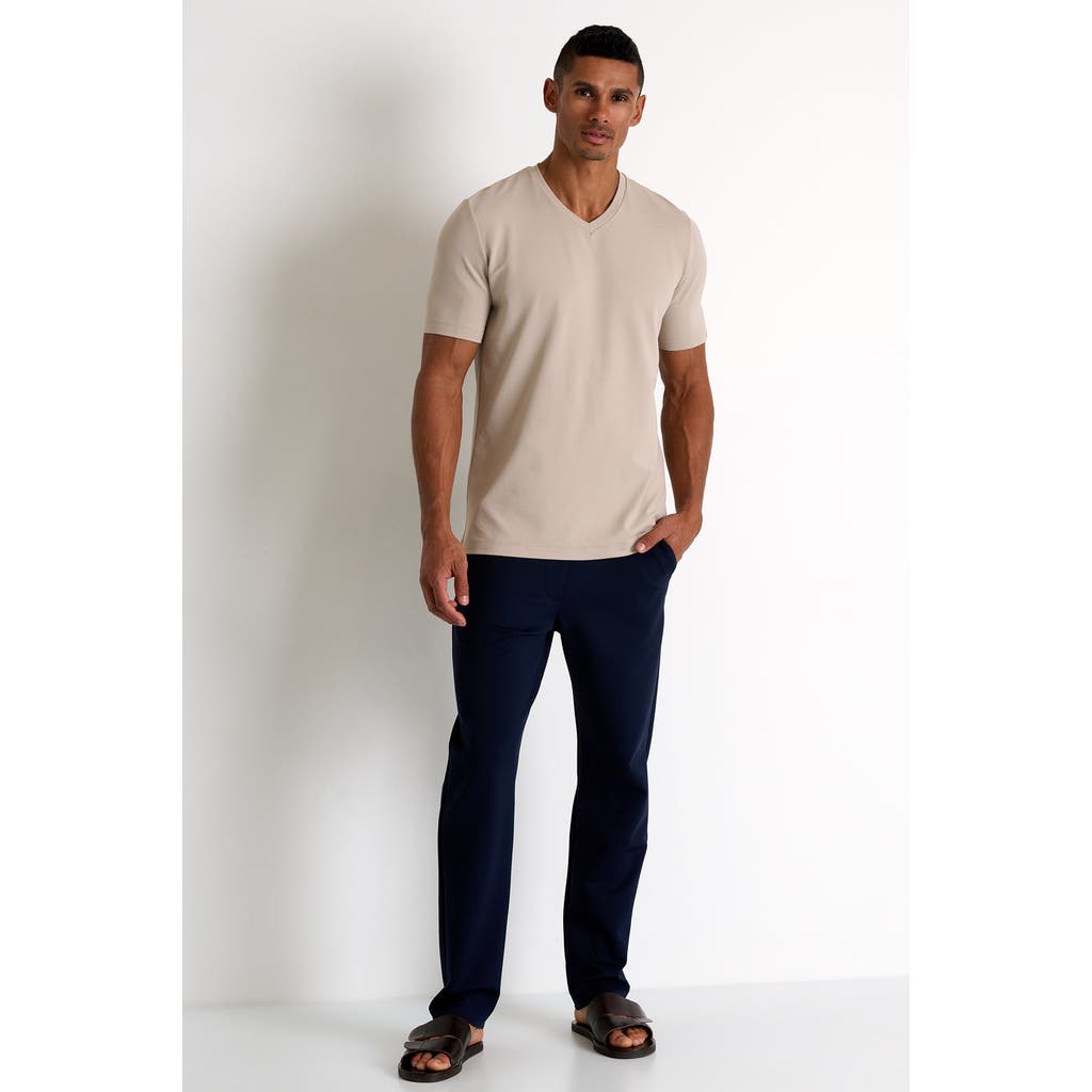 Shan Microfiber V-neck T-shirt In Neutral