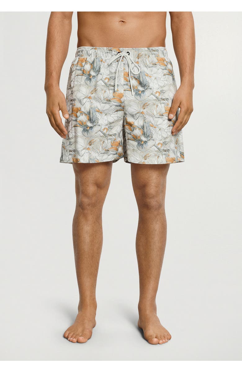 Hanro Travelwear Organic Cotton Floral Shorts, Alternate, color, Sunlit Petals
