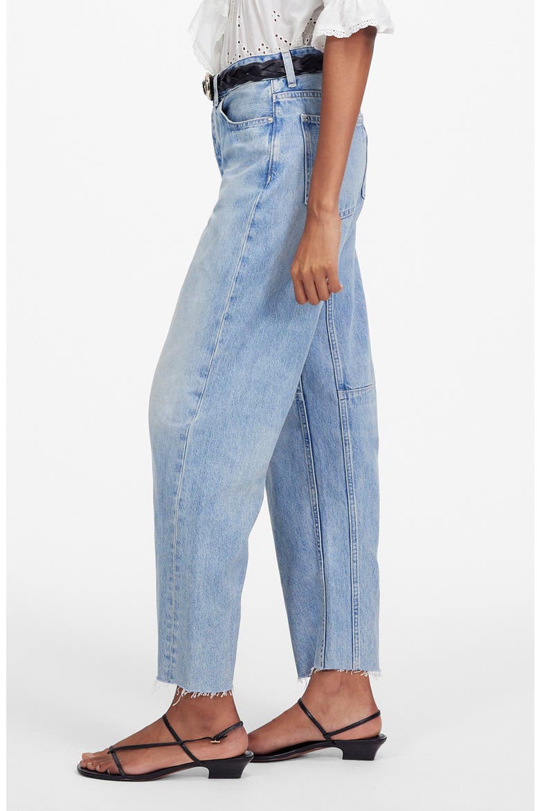 The Darted Barrel Leg Jeans, Alternate, color, EDMONSON WASH