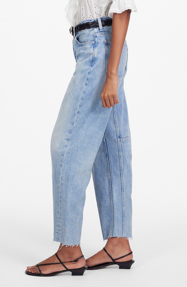 Madewell The Darted Barrel Leg Jeans, Alternate, color, Edmonson Wash
