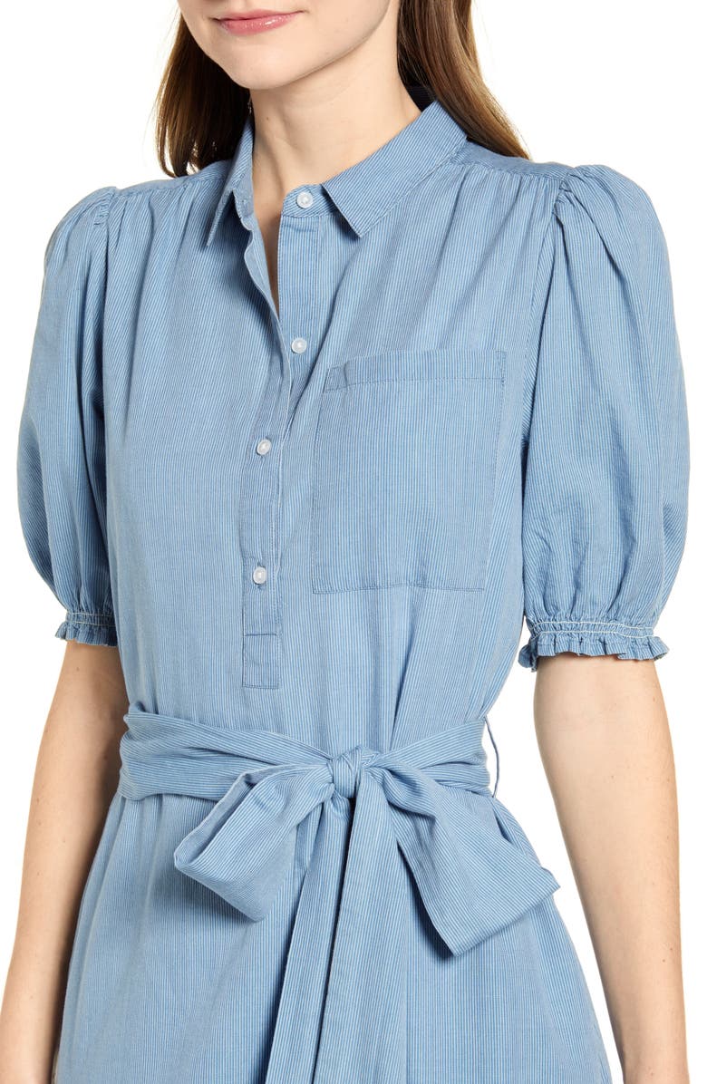 Lucky Brand Camille Engineer Stripe Shirtdress, Alternate, color,