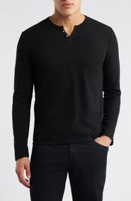 W.R.K Lucerine Navy Waffle Cotton & Modal Henley