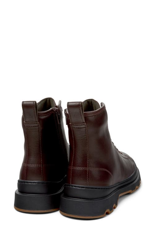 Camper Brutus Lace-up Leather Combat Boots In Brown