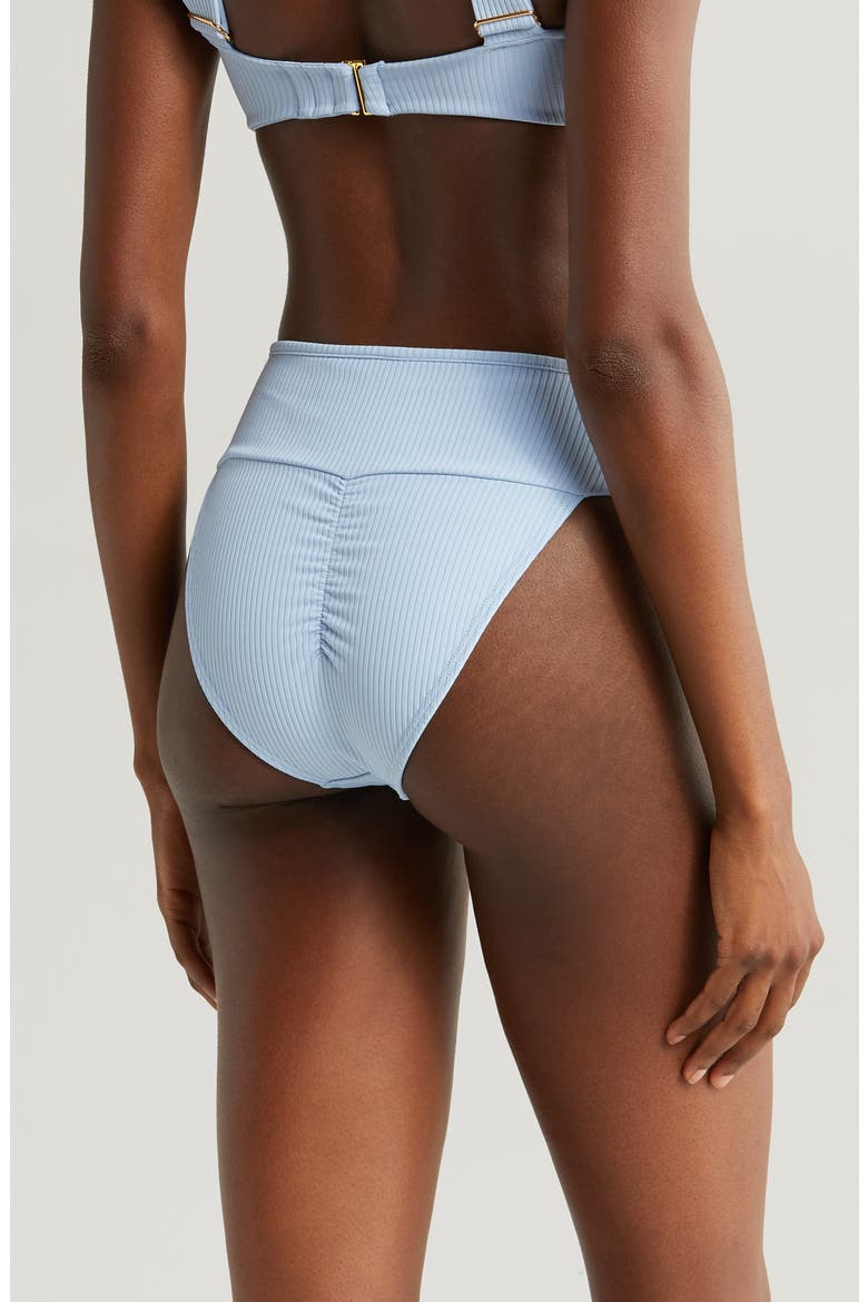 Tamarindo Rib High Cut Bikini Bottoms, Alternate, color, PERI RIB