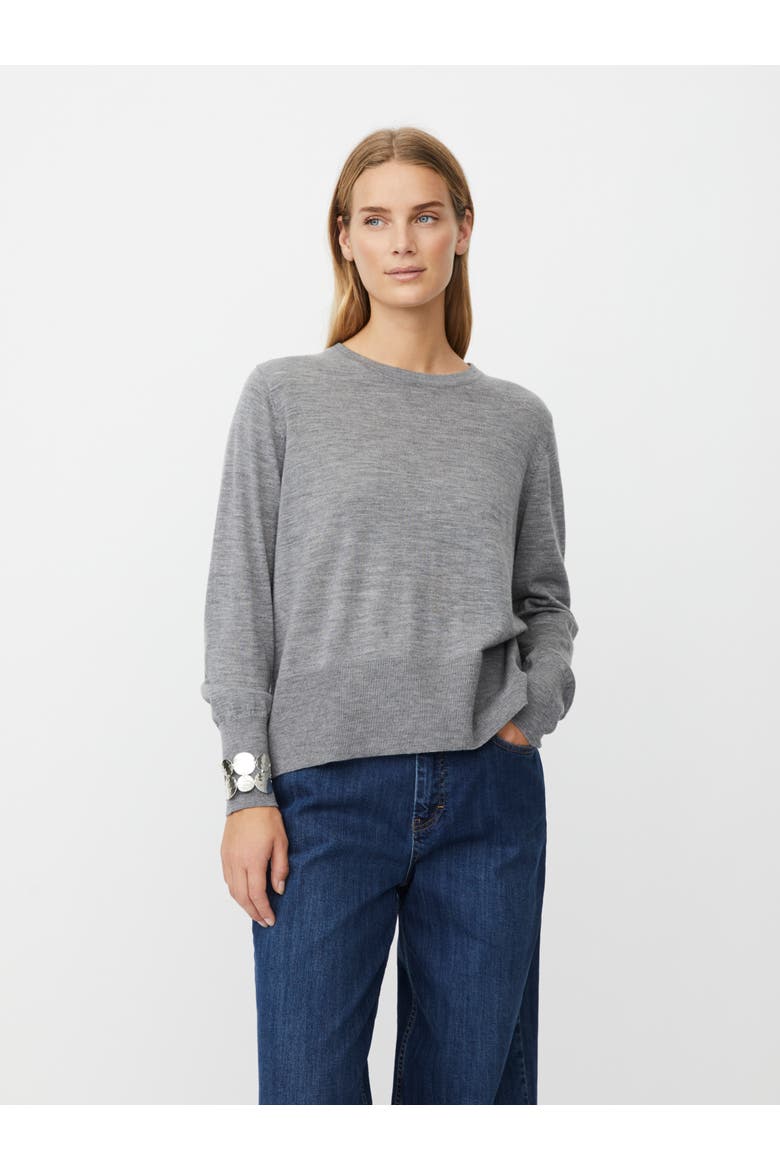 Fynelle Long Sleeve Round Neck Sweater, Main, color, M. Grey Mel.