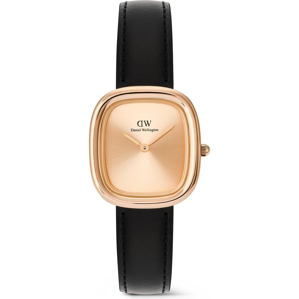 Daniel Wellington Margot Sheffield Unitone Leather Strap Watch, 24mm X 26mm In Gold