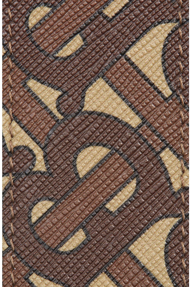 Monogram Stripe E-Canvas & Leather Belt, Alternate, color, BRIDLE BROWN
