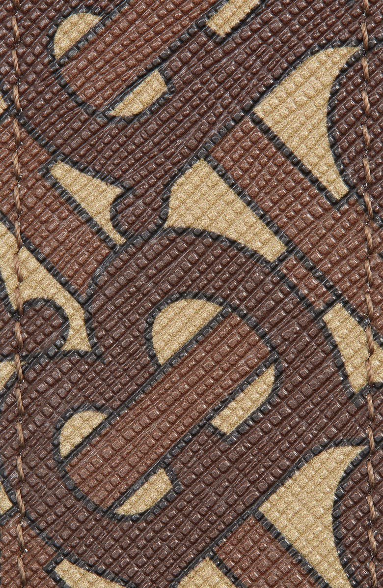 Burberry Monogram Stripe E-Canvas & Leather Belt, Alternate, color,
