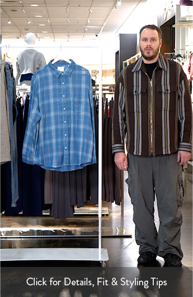 Cypress Plaid Double Face Cotton Button-Up Shirt, sales video thumbnail