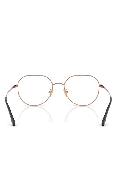 Vogue 55mm Round Optical Glasses In Rose Gold