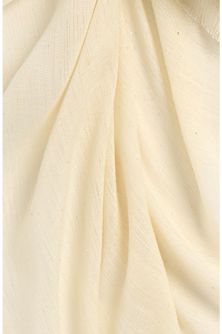 Lighweight Sequin Fringe Scarf, Alternate, color, IVORY