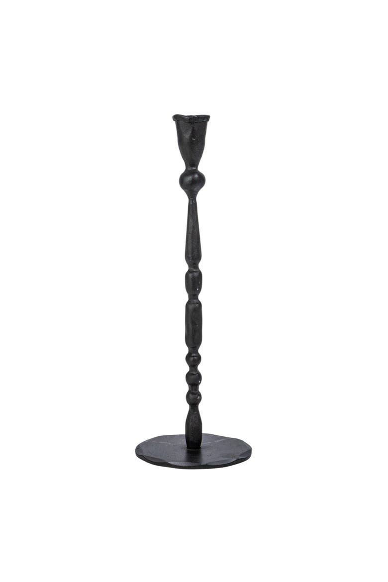 Decorative Hand-Forged Metal Taper Holder, Black, Alternate, color, Black