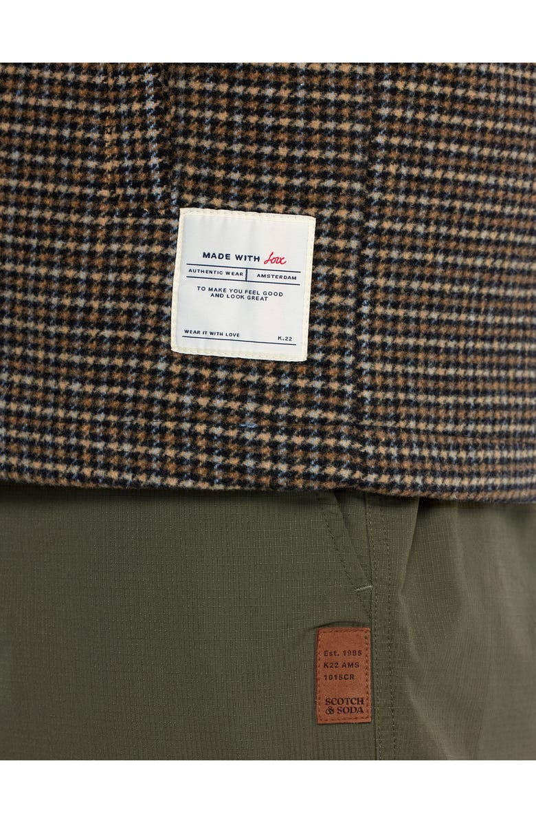 Scotch & Soda Houndstooth Wool Blend Zip Jacket, Alternate, color, 