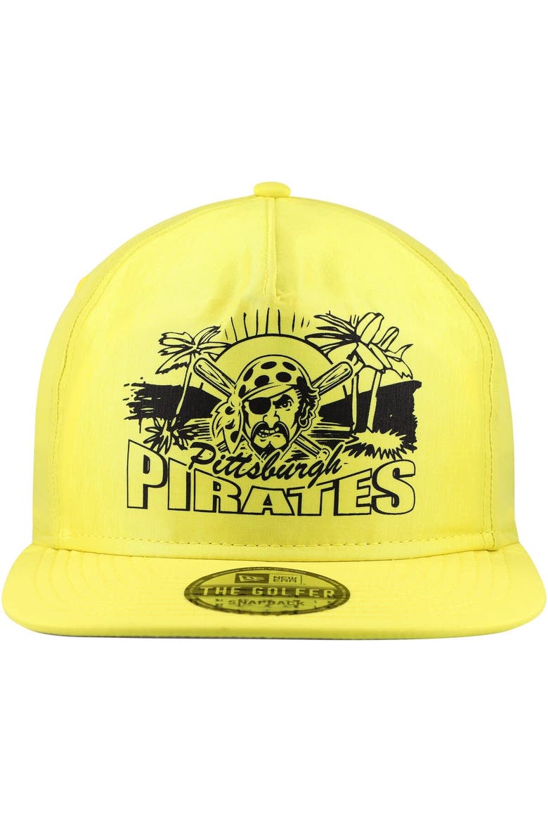 Men's New Era Yellow Pittsburgh Pirates Neon Golfer Snapback Hat, Alternate, color, Yellow