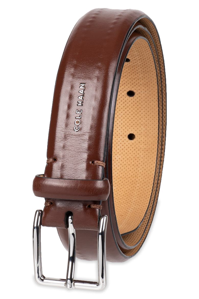 Hidden Stitch Leather Belt, Alternate, color, TAN