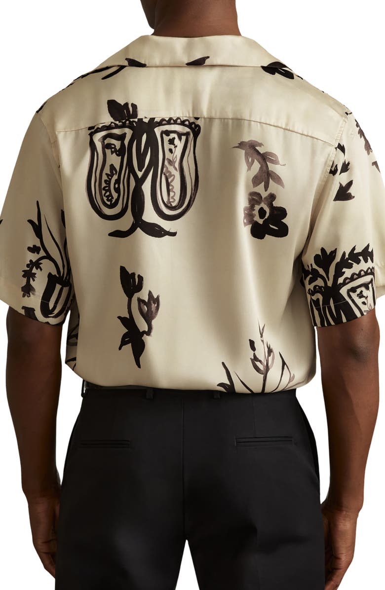 Reiss Babylon Relaxed Fit Print Camp Shirt, Alternate, color, 