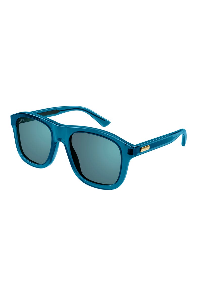 54mm Pilot Sunglasses, Alternate, color, BLUE