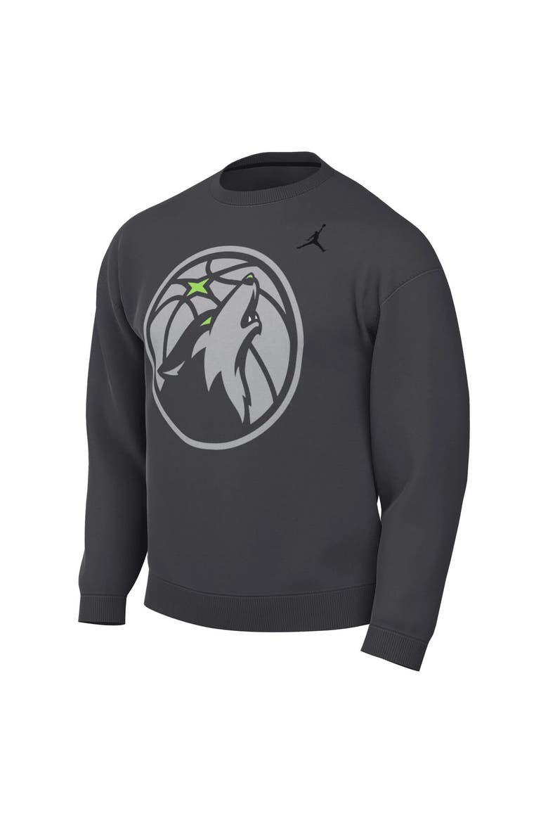 Men's Jordan Brand Anthracite Minnesota Timberwolves Statement Edition Sweatshirt, Alternate, color, Anthracite