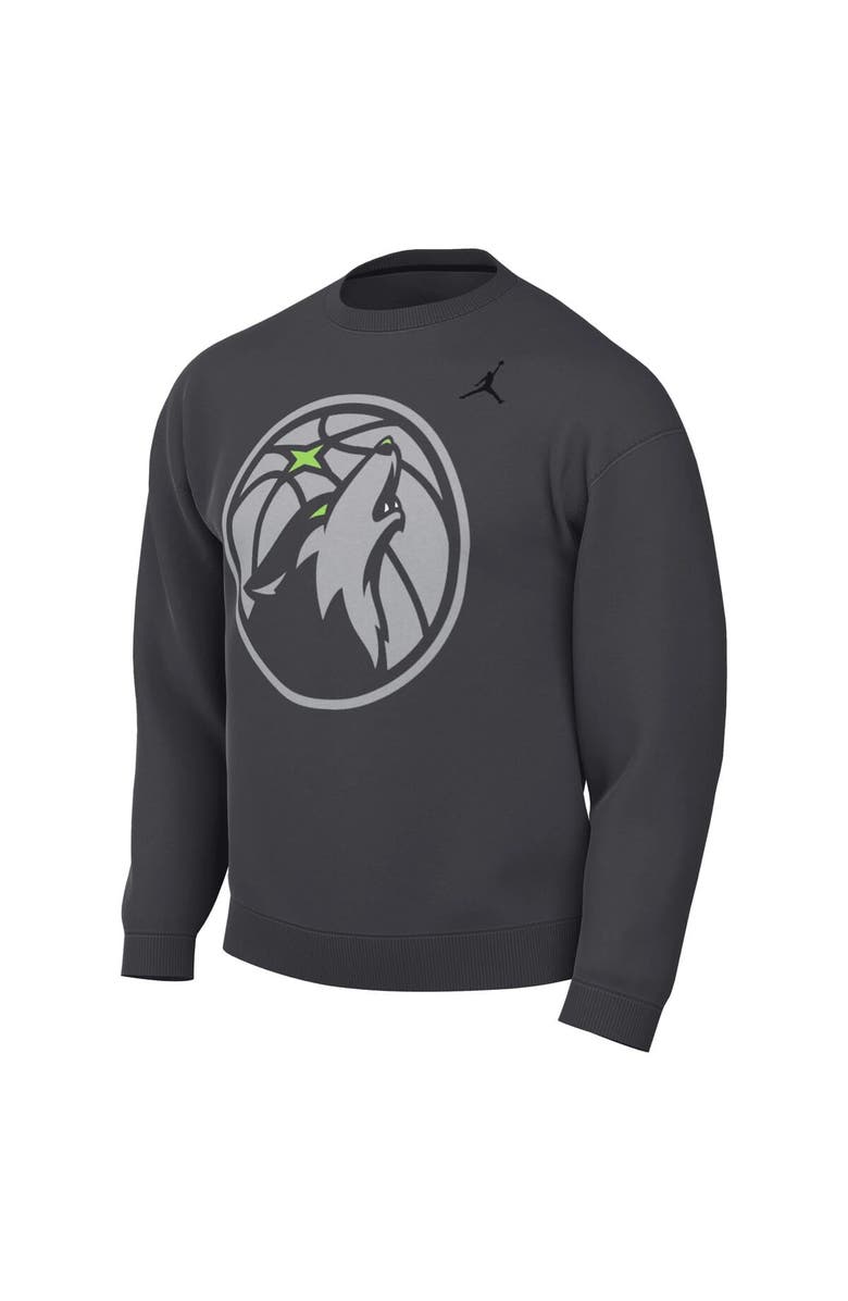 Jordan Brand Men's Jordan Brand Anthracite Minnesota Timberwolves Statement Edition Sweatshirt, Alternate, color, 