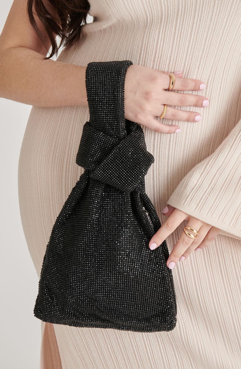 Dolce Vita Clarra Crystal Encrusted Clutch, Alternate, color, Black