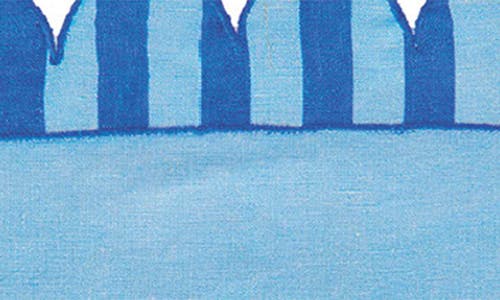 Misette Set-of-four Jardin Embroidered Linen Placemats In Blue