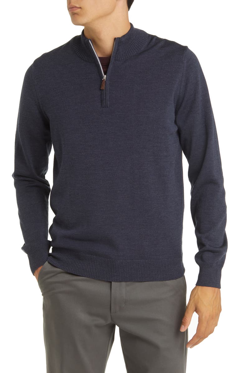 Emanuel Berg Merino Wool Half Zip Sweater, Main, color, 