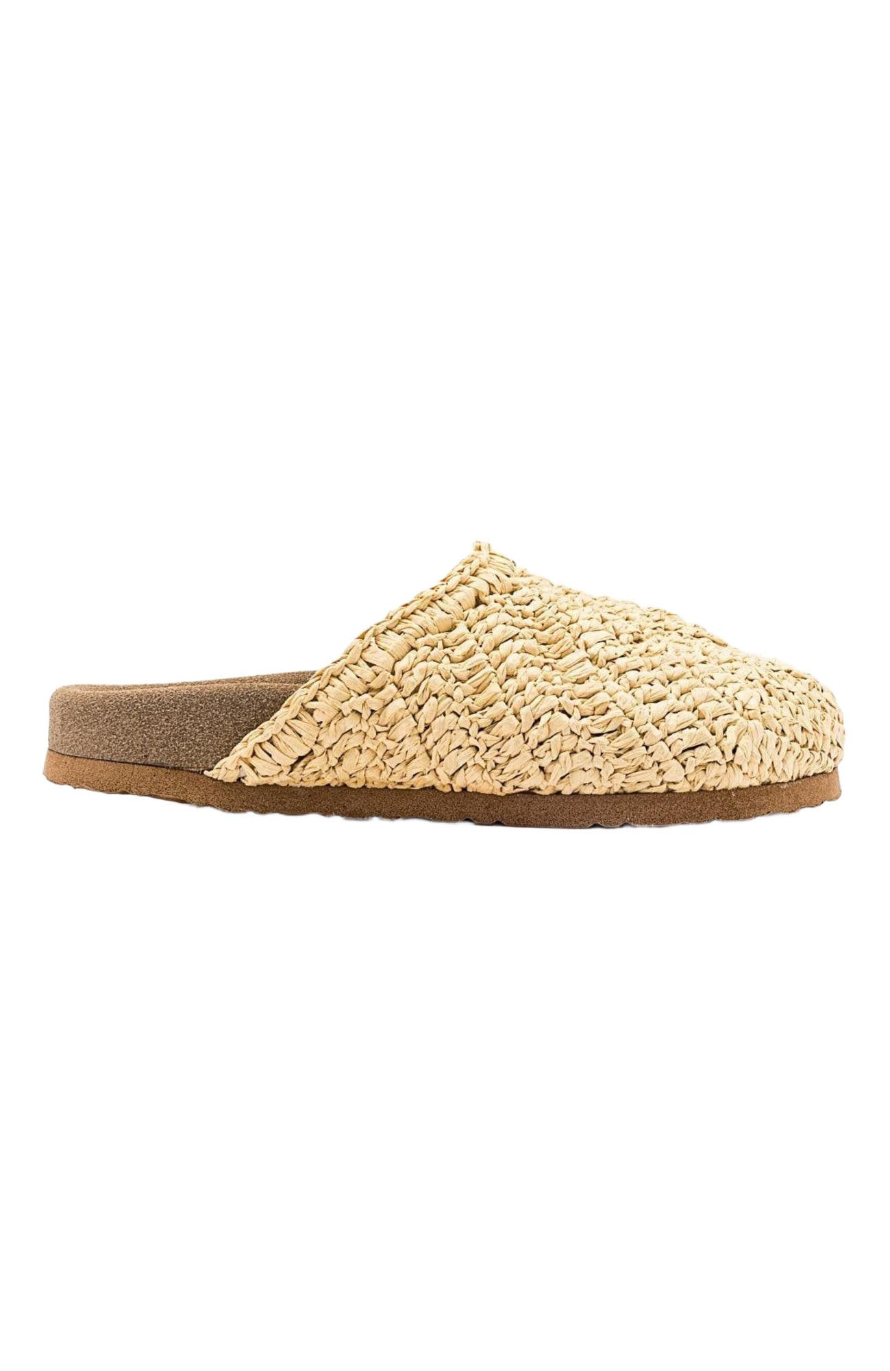Prologue Shoes LOOP Woven Slide Sandal, Alternate, color, Beige Faux Leather