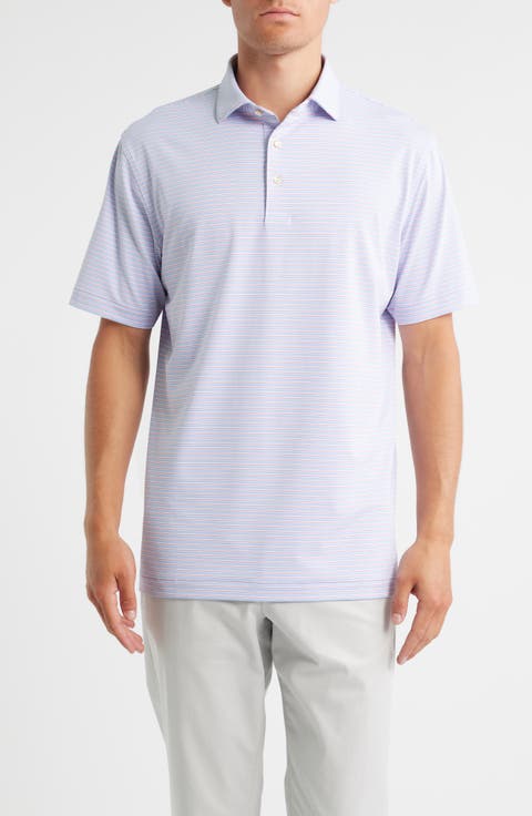 Daven Stripe Performance Jersey Polo