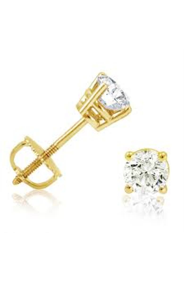 Bliss Diamond 1/4 Ct Diamond Screw Back Studs 14k Gold Lab Grown Eco Friendly, Alternate, color, 