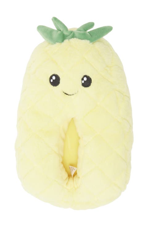 Pineapple Faux Fur Slipper (Women)