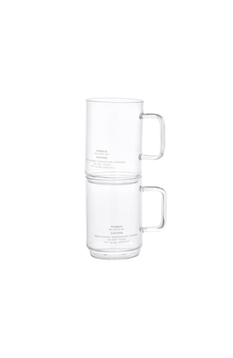 PUEBCO Borosilicate Glass Mug, Alternate, color, Clear Shallow