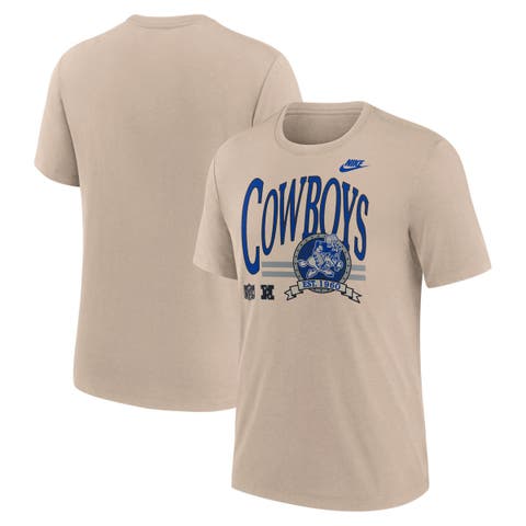 Men's Nike Sand Dallas Cowboys Rewind Tri-Blend T-Shirt