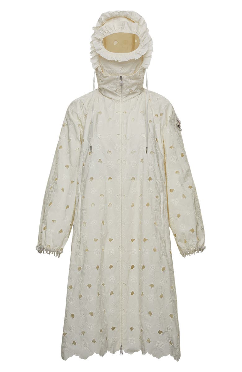 Moncler Genius x 4 Simone Rocha Eyelet Embroidered Hooded Jacket, Main, color,