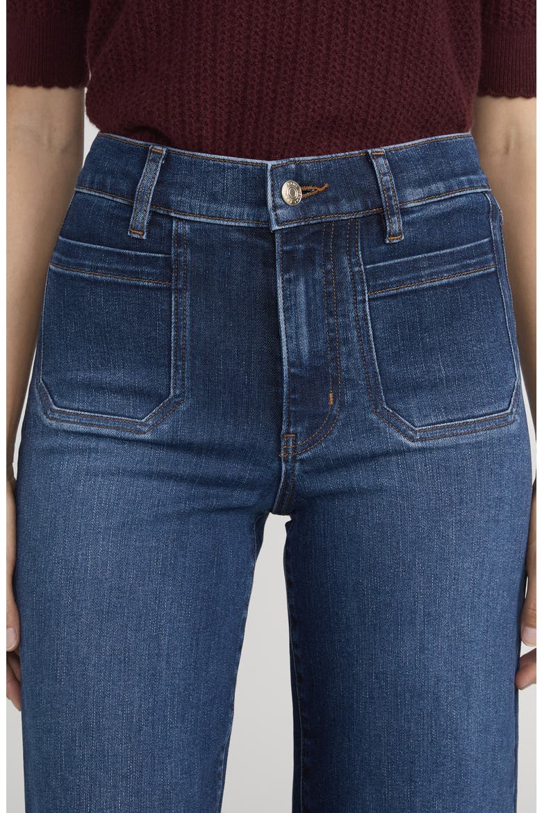 Le Pixie Slim Palazzo Patch Pocket High Waist Wide Leg Jeans, Alternate, color, SAVIOR