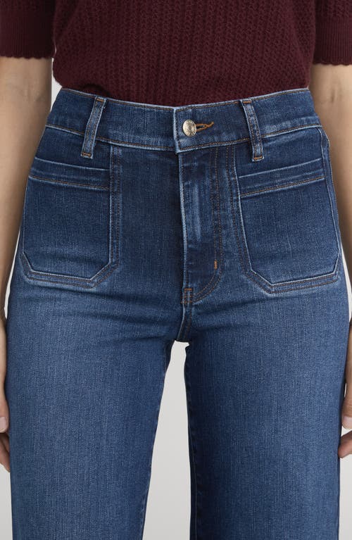 Frame Le Pixie Slim Palazzo Patch Pocket High Waist Wide Leg Jeans In Multi