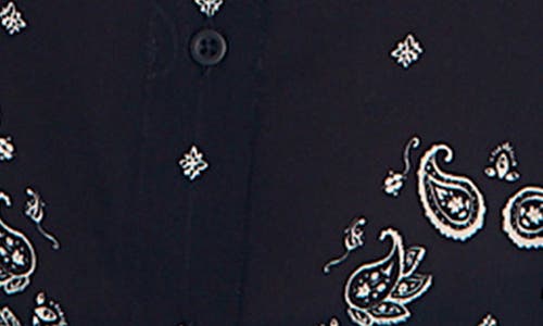 Bella Dahl Bandana Print Button-up Shirt In Black